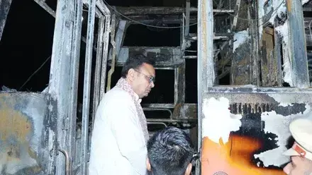 Jaisalmer bus fire traps and kills 20 in Rajasthan horror